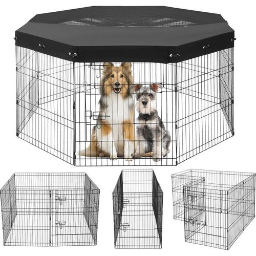 Welpenauslauf – Welpenlaufstall – Welpenzaun – Tierlaufstall mit Deckel – 76x61 cm – Hundefreundliches Design – Sicherer Aufenthalt für Welpen