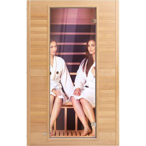 Infrarotkabine 2 Personen - Infrarotsauna Wärmekabine - 1800W Saunakabine - Thermotherapie für Zuhause - Entspannung und Wellness
