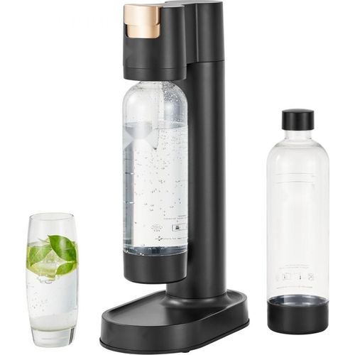 Wassersprudler für Zuhause - Sprudelwassergerät mit 2 BPA-freien 1-Liter-PET-Flaschen - kompatibel mit 60-Liter-CO2-Flaschen (nicht im Lieferumfang enthalten)