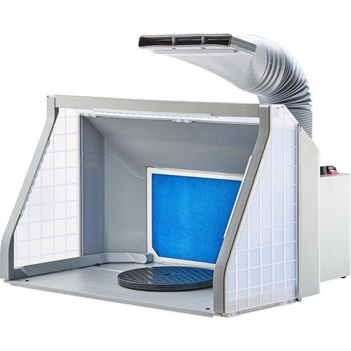 Airbrush Absauganlage - Spritzkabine Zubehör - Lackierkabine 9 m³/min - Hochleistungsfilterlösung - Professionelle Lackiertechnik