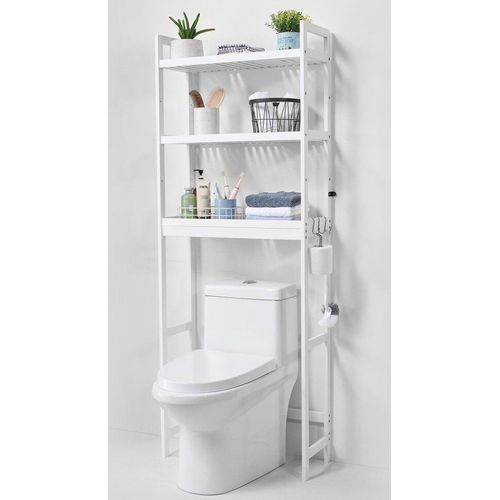 Badezimmerregal 3-stufig - Platzsparendes Toilette Regal - Badregal Aufbewahrung - Modernes Design für Ihr Badezimmer