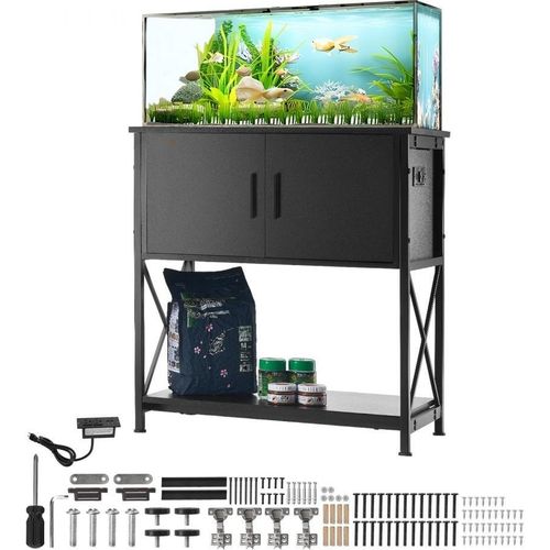 Aquariumständer 29 Gallonen - Robuster Stahl und MDF - Integriertes Power-Panel - Ideal für Aquarien