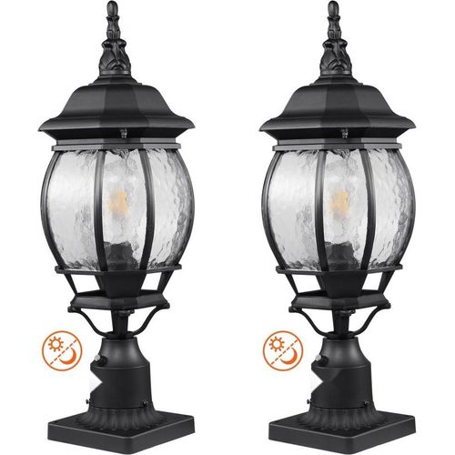 Außenleuchte Gartenlampe Wegeleuchte E27 Standleuchte 53 cm mit Dämmerungssensor - langlebig, wetterbeständig, einfach zu installieren - perfekt für Garten, Einfahrt, Terrasse