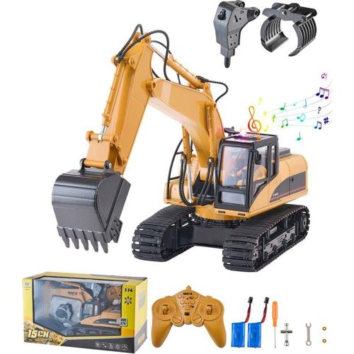 1:14 Maßstab Ferngesteuerter Bagger Spielzeug - 15 Kanal RC Bagger Digger - Ideal für Kinder