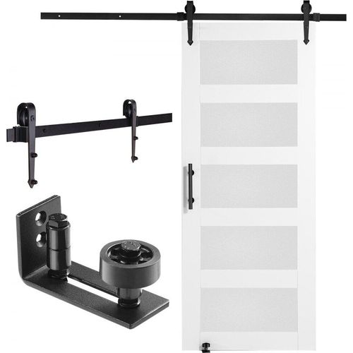 Scheunentor Hardware-Kit 813x2134mm - Holz Glas Schiebe Tür - Robustes Scheunentor Zubehör - Ideal für Bauernhäuser