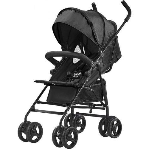 Kinderwagen Reisebuggy Buggy mit verstellbarer Rückenlehne in Schwarz - Optimaler Komfort für Ihr Kind - Klappbarer Kinderbuggy für unterwegs