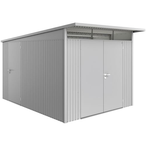 Nebeneingangstür BIOHORT, silber (silber, metallic), B:79,2cm, Stahl, Türen, für Gerätehaus HighLine, silber-metallic, inklusive Türrahmen