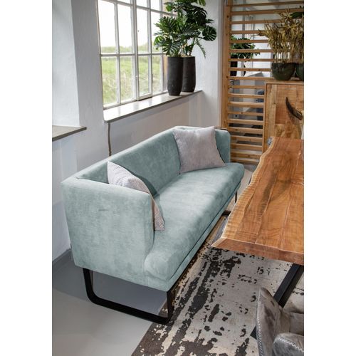 Küchensofa GUTMANN FACTORY, blau (eisblau), B:170cm H:83cm T:70cm, 88% POLYESTER 12% NYLON, Sofas, Breite 170 cm, Metallfüße