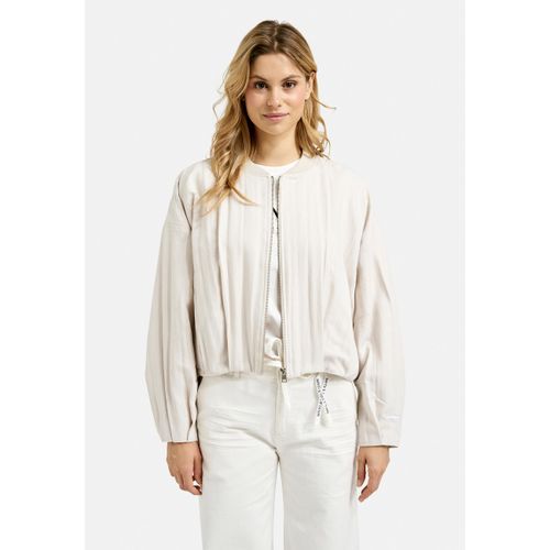 Bomberjacke SMITH & SOUL, Damen, Gr. XXL, beige (sand), Material: 62% Lyocell, 32% Baumwolle, 6% Polyamid, unifarben, casual, lässig geschnitten kurz, Langarm eingesetzt gerader Abschluss, Jacken