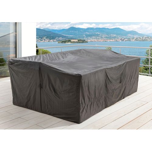 Gartenmöbel-Schutzhülle DESTINY, grau (anthrazit), B:150cm H:80cm L:210cm, Polyester, Ripstop, Planen, Ripstop-Polyestergewebe 210x150x80cm, inkl. Aufbewahrungstasche
