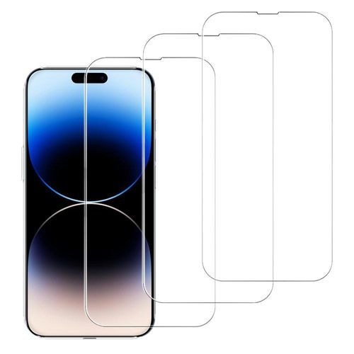Schutzfolie iPhone 15 Pro Max 3 Schutzfolien - Gehärtetes Glas - Transparent