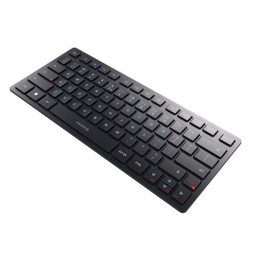 CHERRY KW 9200 MINI Tastatur USB + RF Wireless + Bluetooth QWERTY Englisch Schwarz CHERRY Produktfarbe: Schwarz, Energiequelle: Akku, Numerisches Keypad: Nein, Empfohlene Nutzung: Universal, Geräteschnittstelle: USB + RF Wireless + Bluetooth, Eingabegerät: Nein, Tastatur Formfaktor: 75%, Maus enthalten: Nein, Tastaturaufbau: QWERTY, Tastaturlayout: Englisch, Tastatur-Schlüsselschalter: Scherenschl