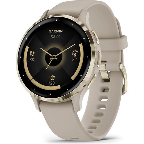 Garmin Venu 3S – GPS-Fitness-Smartwatch mit Bluetooth Telefonie und Sprachassistenz, Ultrascharfes 1,2 Zoll AMOLED-Touchdisplay, Fitnessfunktionen, GarminMusic, GarminPay und Rollstuhlmodus