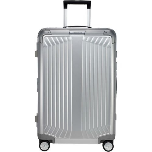Hartschalen-Trolley SAMSONITE "LITE-BOX ALU", Gr. B/H/T: 47cm x 69cm x 27cm 71 l, silber (aluminium), Aluminium, unifarben, festlich, Koffer, Hartschalenkoffer Premium-Aluminium Großer-Koffer TSA-Zahlenschloss