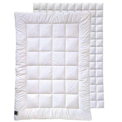 Billerbeck Vierjahreszeitendecke Alcando Duett, Weiß, Textil, Füllung: Hohlfaser, 135x200 cm, Druckknöpfe zum Verbinden, bestehend aus 2 Decken, für Hausstauballergiker geeignet, Schlaftextilien, Bettdecken, 4 Jahreszeiten Bettdecken
