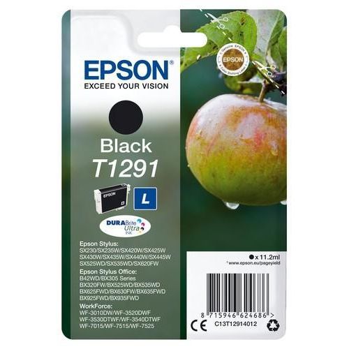 Original Epson Stylus SX 430 W (C13T12914010 / T1291) Druckerpatrone Schwarz
