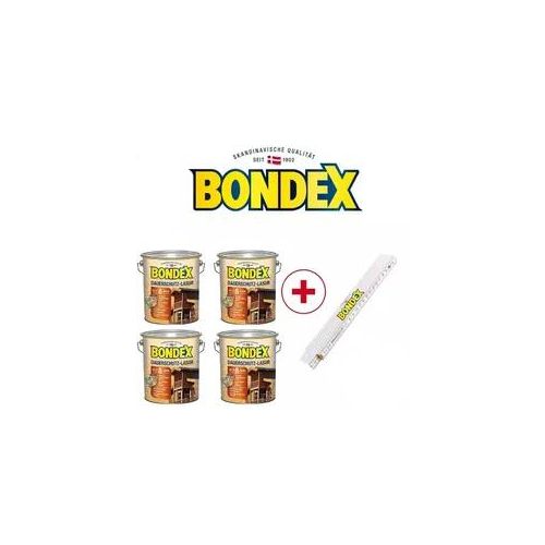 BONDEX BigPack Dauerschutz Lasur + Zollstock, Außen Holzfarbe, Wetterschutz, 10 l, Grau