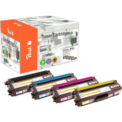 Peach B320 4 Toner (bk, c/m/y) ersetzt Brother TN-320 für z.B. Brother DCP -9055 CDN, Brother DCP -9270 CDN, Brother HL -4100, Brother HL -4500 (wiederaufbereitet)