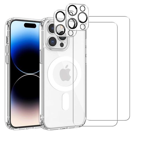 Hülle iPhone 14 Pro und 2 schutzfolien - TPU - Transparent
