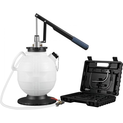 Öleinfüllgerät Handpumpe - 7,5 L Manuelle ATF Öleinfüller mit 15 Adaptern - Getriebeöl Einfüllgerät - Umfüllpumpe - Getriebeölpumpe - Wechselbare Getriebeöl-Einfüllpumpe