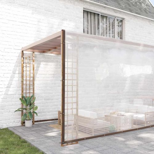 vidaXL Transparente Plane mit Ösen 12x12 m Polyethylen