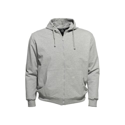 Sweatjacke AHORN SPORTSWEAR, Herren, Gr. 4XL, grau (hellgrau), 70% Baumwolle, 30% Polyester, bestickt, unifarben, sportlich, normal, ohne Ausschnitt, Langarm, Sweatjacken, in Oversize Passform