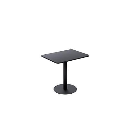 Bistrotisch Paperflow® Mezzo, melaminharzbeschichtete MDF-Platte, Stahlgestell, B 600 x T 800 x H 750 mm, schwarz/mattschwarz