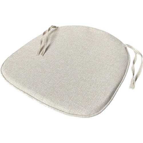 Sitzauflage ESSENTIALS, grau, B:42cm H:2cm T:2cm, Stoff, Baumwolle, Polsterauflagen, Gepolstertes ecru für Crossback Stühlen