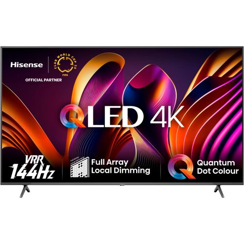HISENSE QLED-Fernseher, F (A-G), grau, 55, Fernseher, 4K UHD, QLED