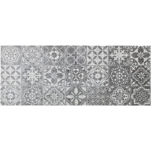 Fußmatte Gr. 3, grau (grau, weiß), B:60cm H:7mm L:180cm, Polyamid, Polyamid, Teppiche