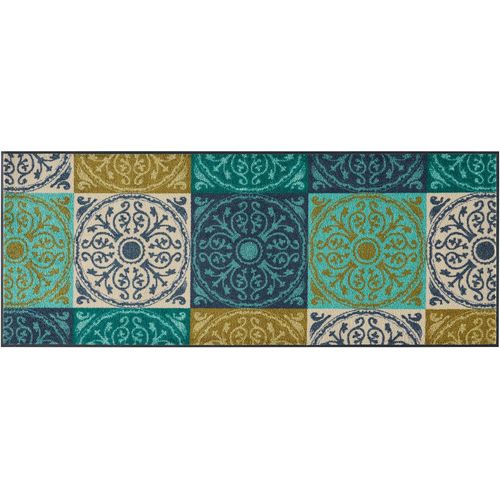 Fußmatte Gr. 7, blau (türkis), B:115cm H:7mm L:175cm, Polyamid, Kunstfaser, Teppiche