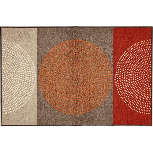 Fußmatte SALONLOEWE Gr. 3, rot (rot, braun), B:60cm H:7mm L:85cm, Polyamid, Kunstfaser, Teppiche