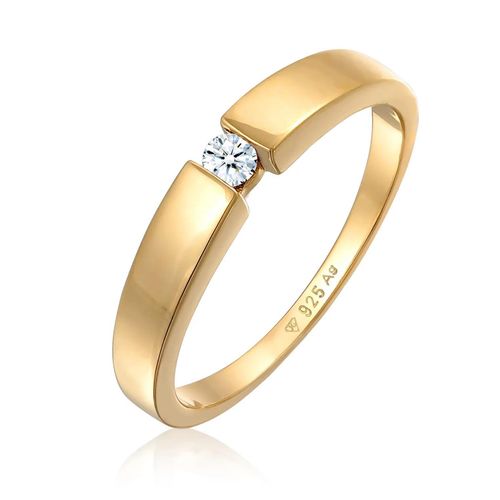 Elli Ringe - Ring Ladies Band Classic with Diamond (0.06 ct.) i - Gr. 52 MM - in Gold - für Damen