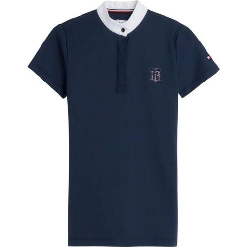 Tommy Hilfiger Performance Turniershirt Damen kurzarm mit Strass DESERT SKY FS 2023, Größe:XL
