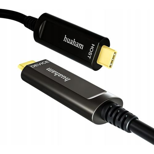 Huaham Glasfaserkabel USB C zu USB C USB 3.1, 10 Gb/s, bis zu 50 Fuß 15m