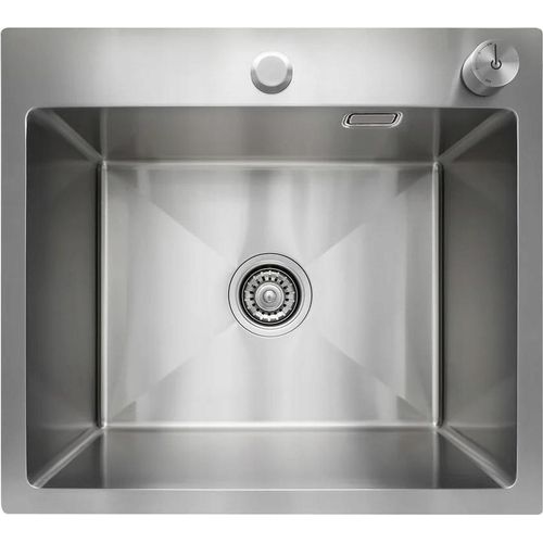 SANYCASA-Edelstahlspüle mit Siphon und Fernsteuerung für den Abfluss