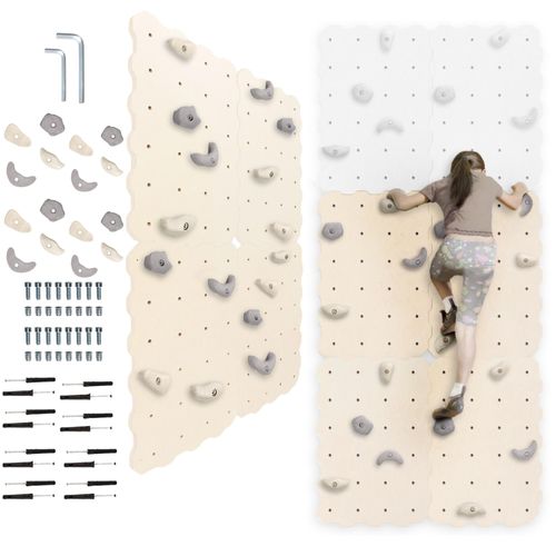 MAMOI® Kletterwand für kinderzimmer, Klettergerüst und spielgeräte indoor, Klettern mit Klettergriffe für kinder, Klettersteine, Montessori