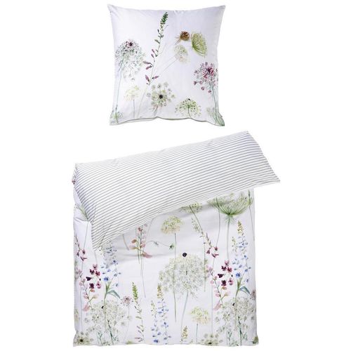 Estella Wendebettwäsche Meadow , Mehrfarbig , Textil , Floral , 155x220 cm , Textiles Vertrauen - Oeko-Tex® , hautfreundlich, bügelleicht, schadstoffgeprüft , Schlaftextilien, Bettwäsche, Bettwäsche, Satin-Bettwäsche