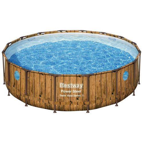 Bestway Pool , Blau, Braun, Weiß , Metall, Kunststoff , 122 cm , Freizeit, Pools und Wasserspaß, Pools, Aufstellpools