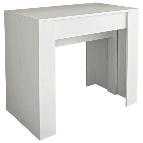 Mid.you Esstisch , Weiß , Holzwerkstoff , eckig , 90x76.6x51.6-237.6 cm , Made in EU , ausziehbar , Esszimmer, Tische, Esstische, Esstische ausziehbar