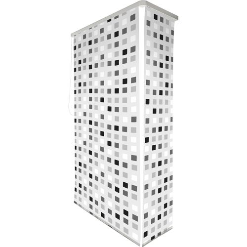 Eck-Duschrollo KLEINE WOLKE "Eck-Duschrollo", grau, B:134cm H:240cm, Kunststoff, Duschvorhänge, ausziehbar, 134 x 240 cm