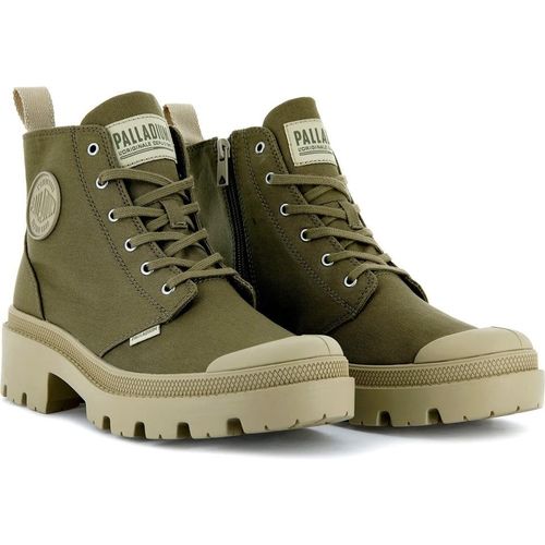 Grüne Damenschuhe Palladium Pallabase Twill-38