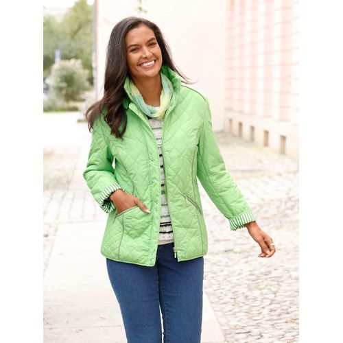 Steppjacke CASUAL LOOKS, Damen, Gr. 19, grün (apfel), 100% Polyester, unifarben, Langarm, Jacken