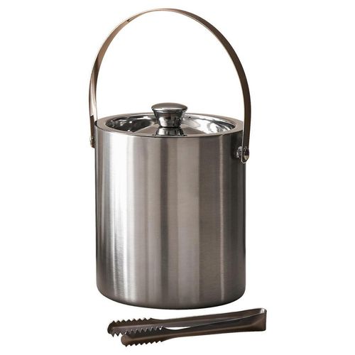 Novel Eiseimer , Edelstahl , Metall , 1,5 L , 17.5 cm , Lfgb , doppelwandig , Essen & Trinken, Barausstattung