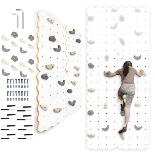 MAMOI® Kletterwand für kinderzimmer, Klettergerüst und spielgeräte indoor, Klettern mit Klettergriffe für kinder, Klettersteine, Kletterturm + Griffe