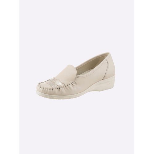 Mokassin CLASSIC, Damen, Gr. 37, beige, Glattleder, Schuhe