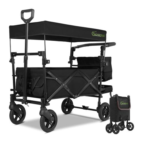 SachsenRAD Faltbarer Bollerwagen mit Dach, 150 kg