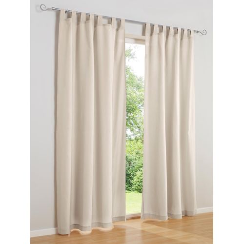 Vorhang HEINE HOME Gr. 4, beige, B:140cm H:245cm, Polyester, Gardinen