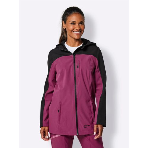 Softshelljacke CATAMARAN, Damen, Gr. 44/46, lila (schwarz, malve), 94% Polyester, 6% Elasthan, gemustert, mehrfarbig, Jacken