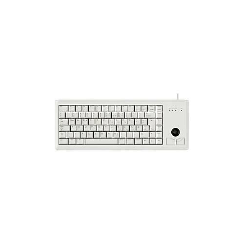 Cherry Compact-Keyboard G84-4400, QWERTZ, mit Trackball, 2 Maustasten, Kabellänge 1,75 m, hellgrau